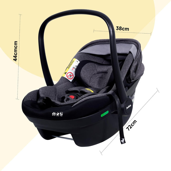 Jovikids Babyschale, Stufenlos verstellbare Liegeposition, Gruppe 0/0+ (40-87 cm) Baby Autositz mit