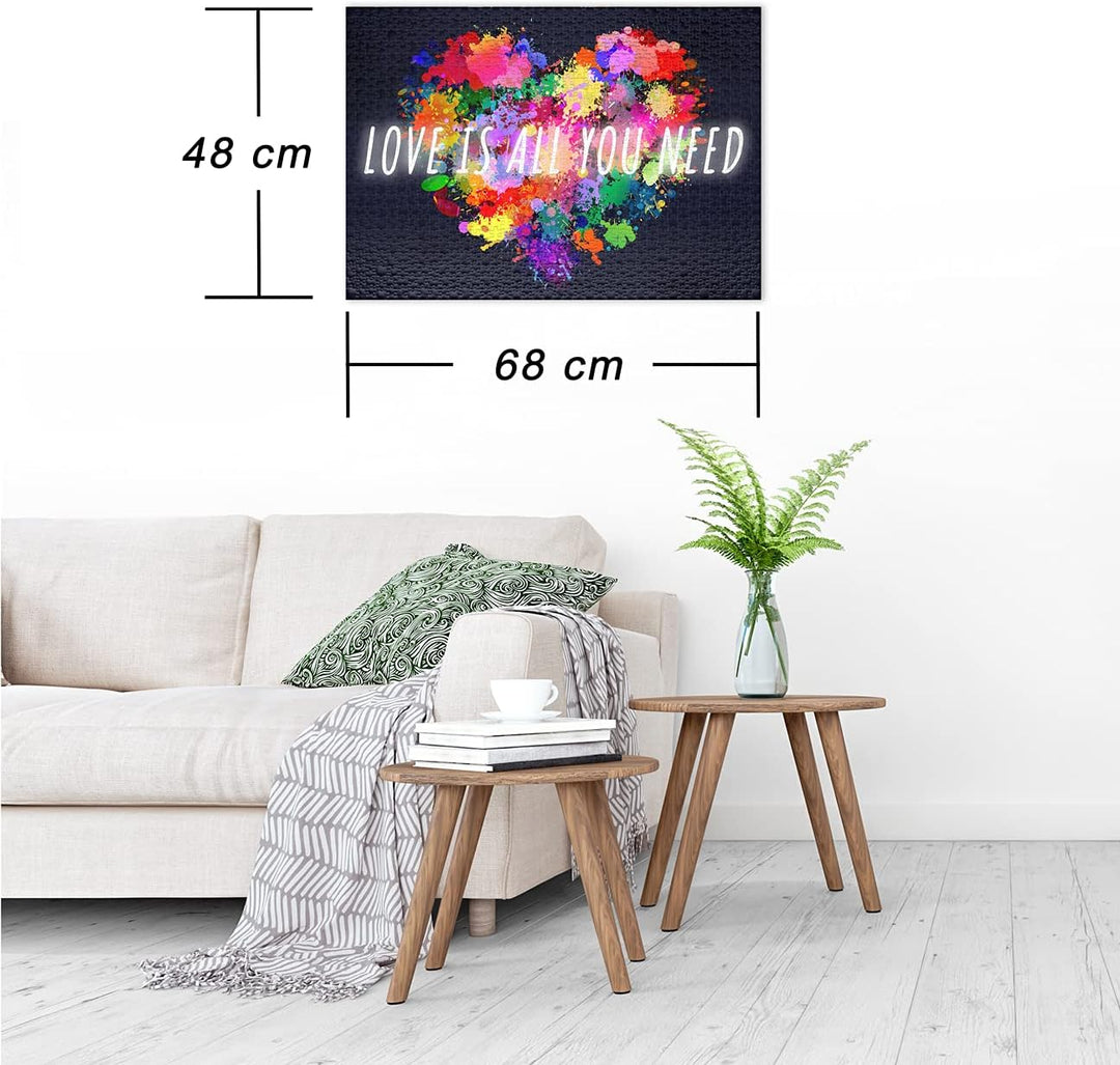 Ulmer Puzzleschmiede „Love is All You Need“ - Zeitgemässes Valentinstag-Puzzle mit 1000 Teilen - Bun