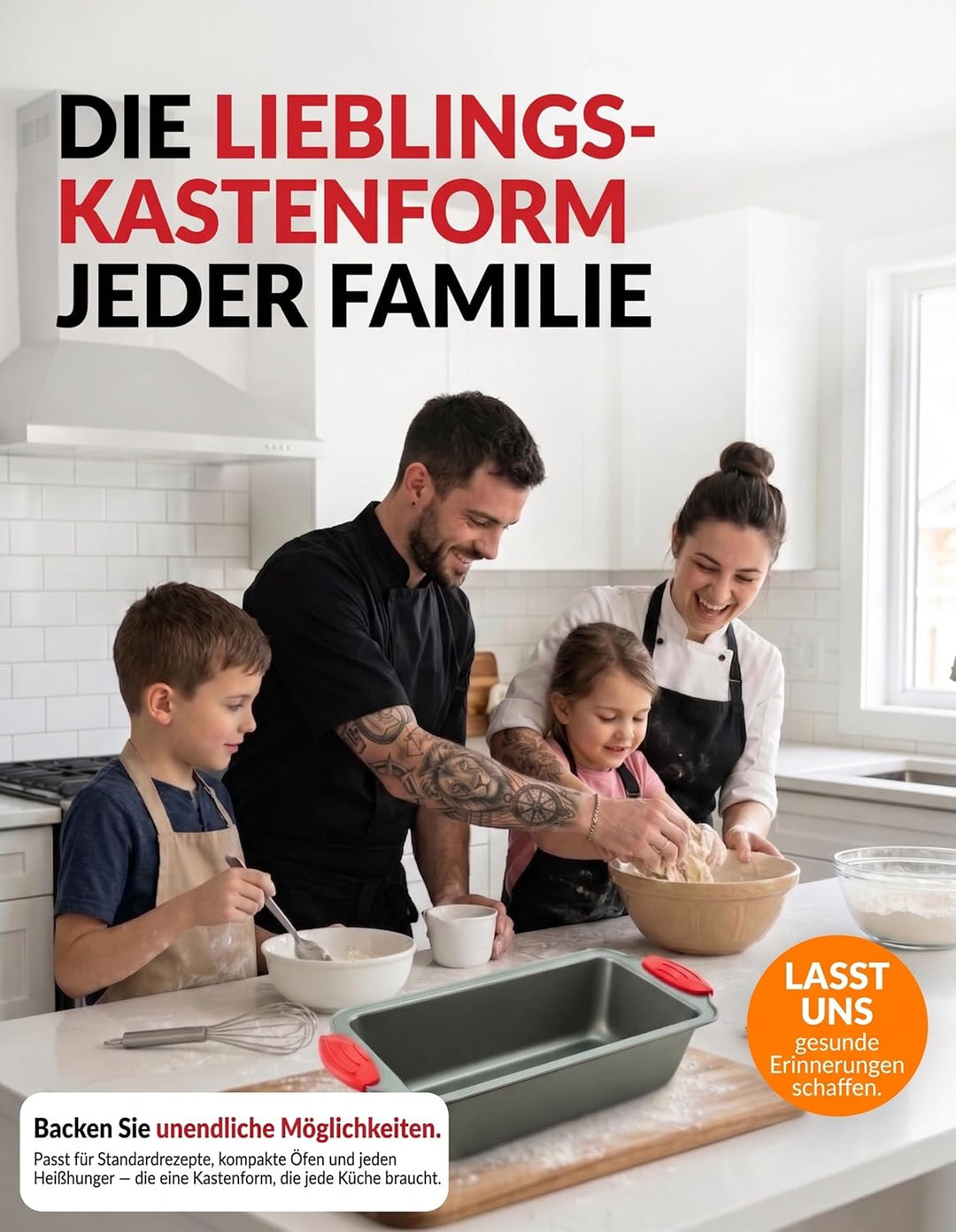 Kastenform - Premium Antihaft-Kastenform aus Stahl von Boxiki Kitchen | Professionelle Antihaft-Back