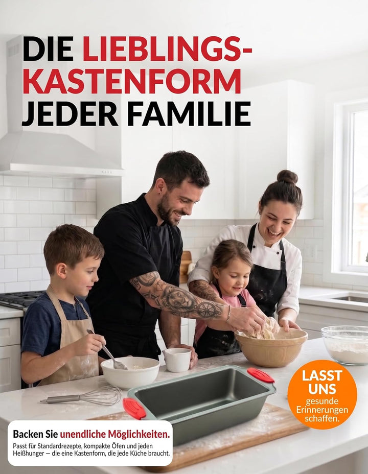 Kastenform - Premium Antihaft-Kastenform aus Stahl von Boxiki Kitchen | Professionelle Antihaft-Back