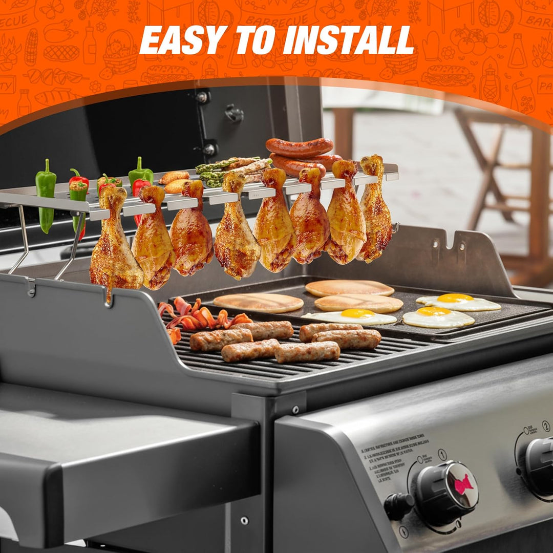 onlyfire Edelstahl Warmhalterost für Weber Spirit 300 Serie, Spirit E-310 S-310 E-320 S-320 SP-330(F