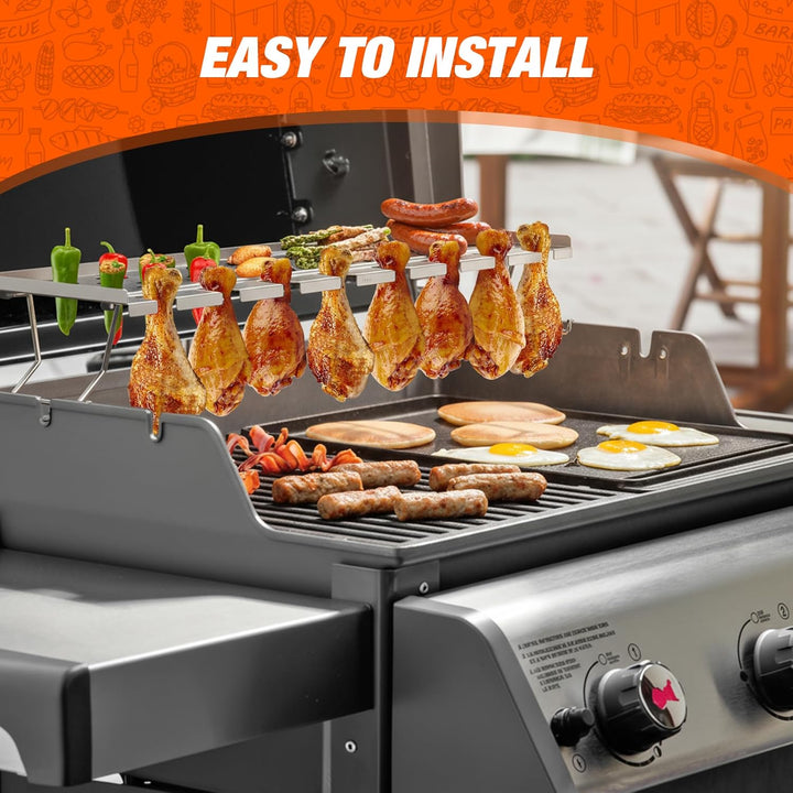 onlyfire Edelstahl Warmhalterost für Weber Spirit 300 Serie, Spirit E-310 S-310 E-320 S-320 SP-330(F