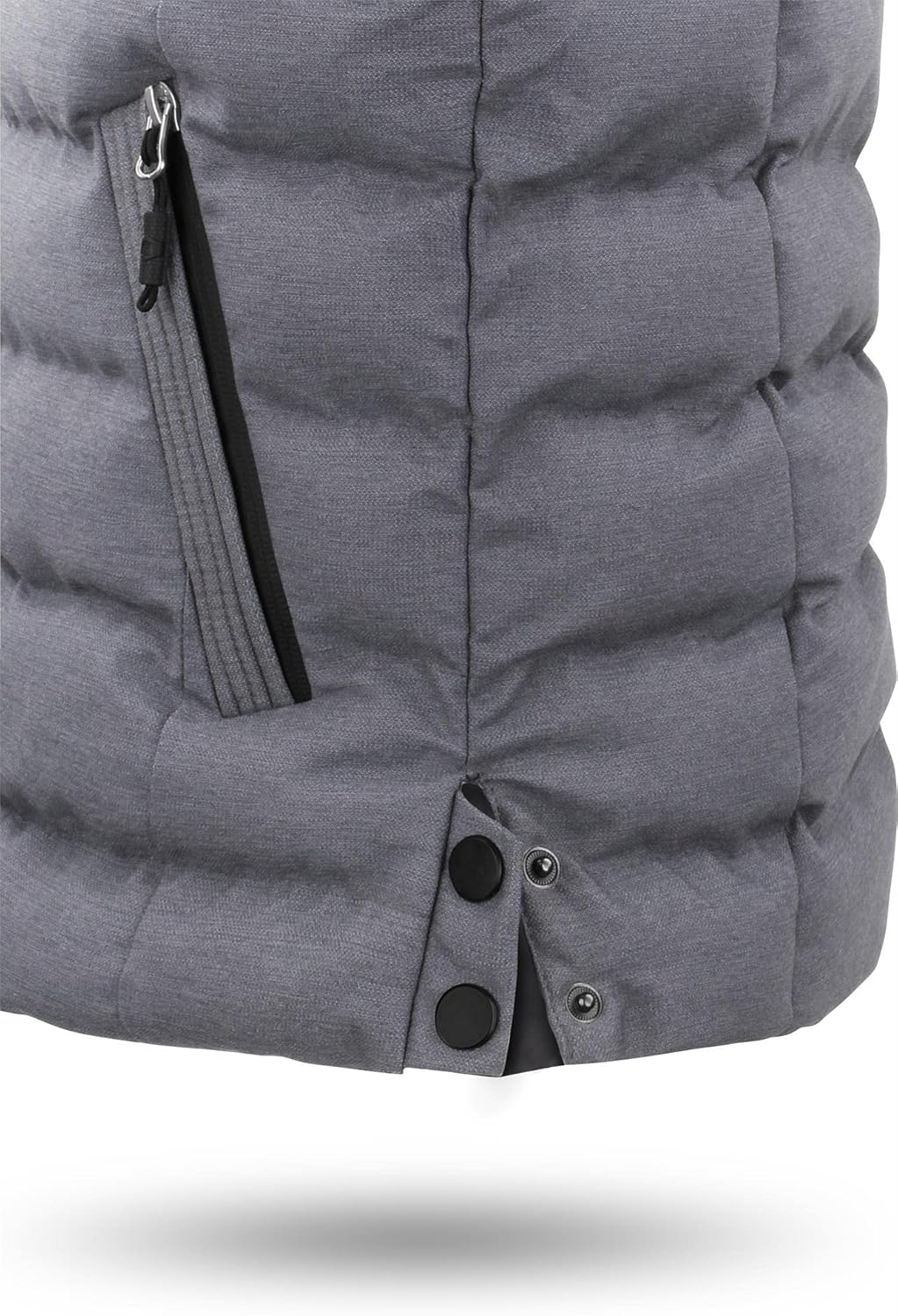 normani Herren Weste Steppweste mit Swaet Kapuze und Stehkragen - Outdoor Weste mit wasserdichten Re