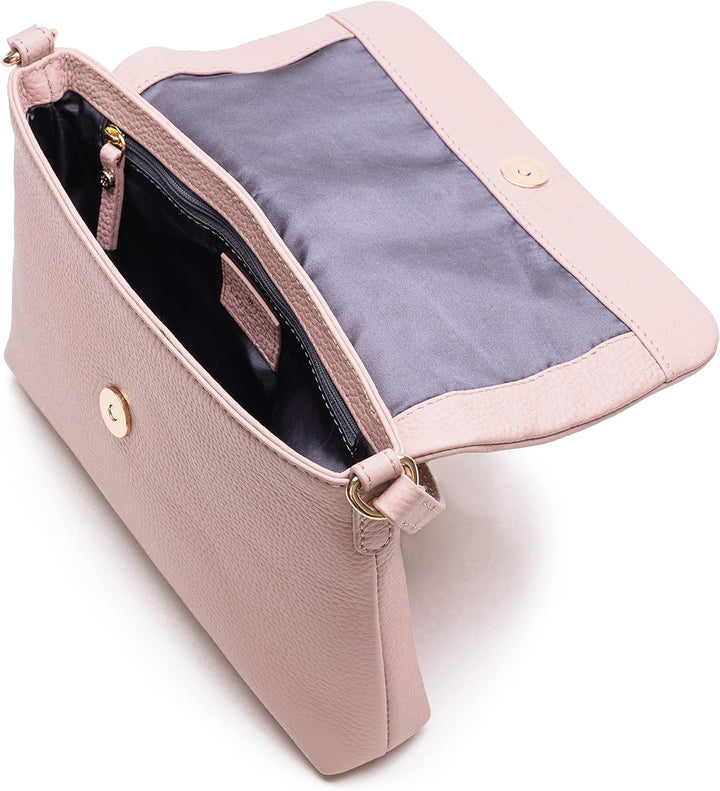 Lazarotti Bologna Leder Umhängetasche Damen | verstellbarer Schulterriemen | mittelgrosse Crossbody