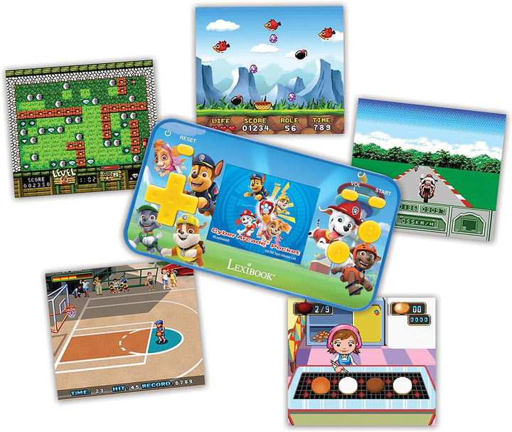 Lexibook Paw Patrol Helfer auf Vier Pfoten Chase Cyber Arcade Pocket Tragbare Spielkonsole, 150 Gami