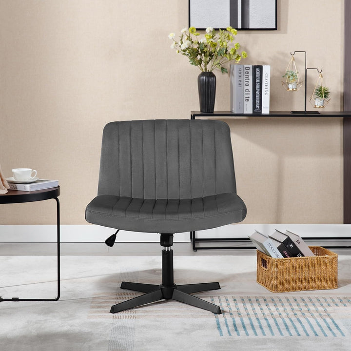 WOLTU Relaxsessel ohne Armlehne, Bürostuhl, Schreibtischstuhl Drehstuhl, ergonomischer Stuhl, Samt S