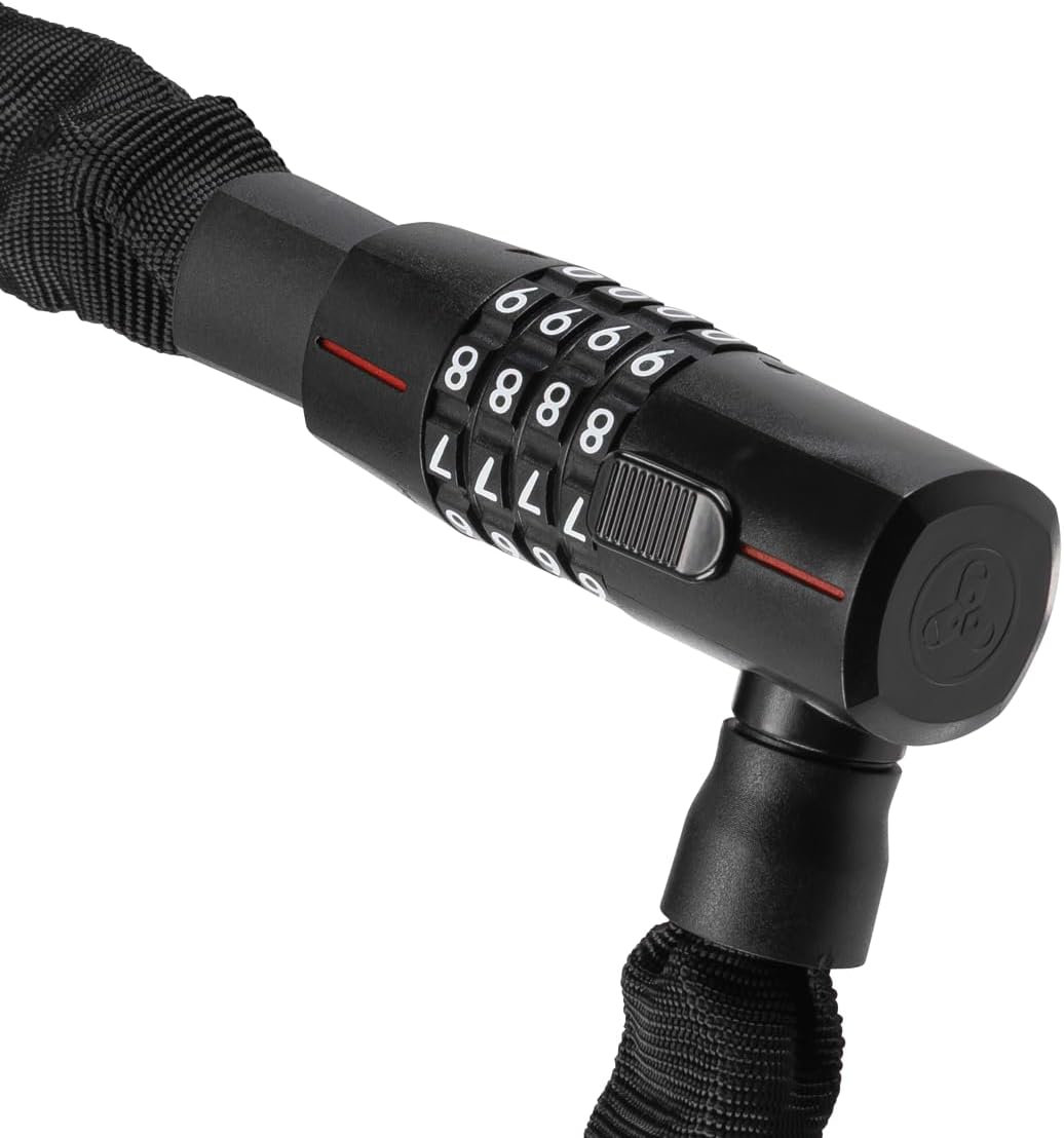 TRELOCK BC 280 Code Kettenschloss – Länge 85 cm – Kettenglieder 5 mm – Sicherheitsstufe 6 – Frei ein