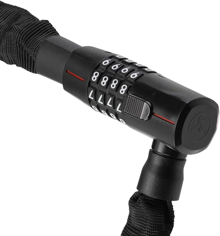 TRELOCK BC 280 Code Kettenschloss – Länge 85 cm – Kettenglieder 5 mm – Sicherheitsstufe 6 – Frei ein