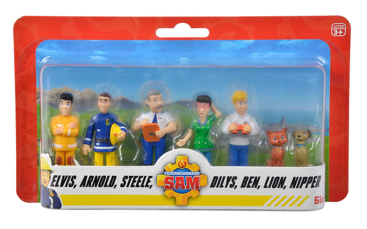 Simba 109252538 - Feuerwehrmann Sam Figuren Set, 6 Stück, 2-Fach Sortiert, es Wird nur eine Version