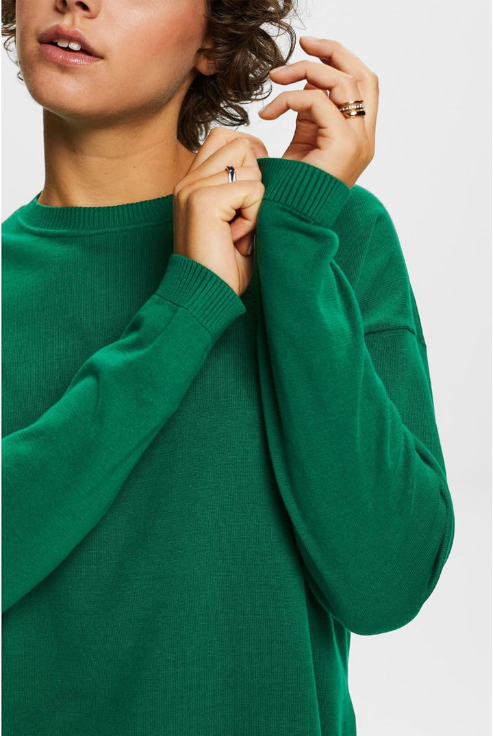 ESPRIT Oversize Pullover, 100% Baumwolle XXS Dark Green, XXS Dark Green
