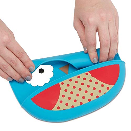 Skip Hop 232200 Zoo Silikon Kleinkinder Lätzchen - Owl, mehrfarbig