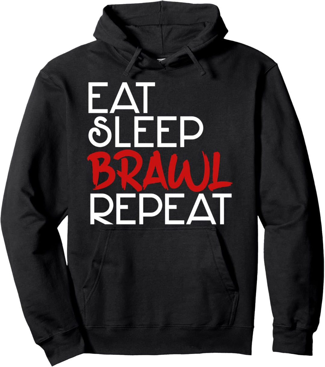 Eat Sleep Brawl Repeat Gamer Zocker Game Kinder Star Pullover Hoodie