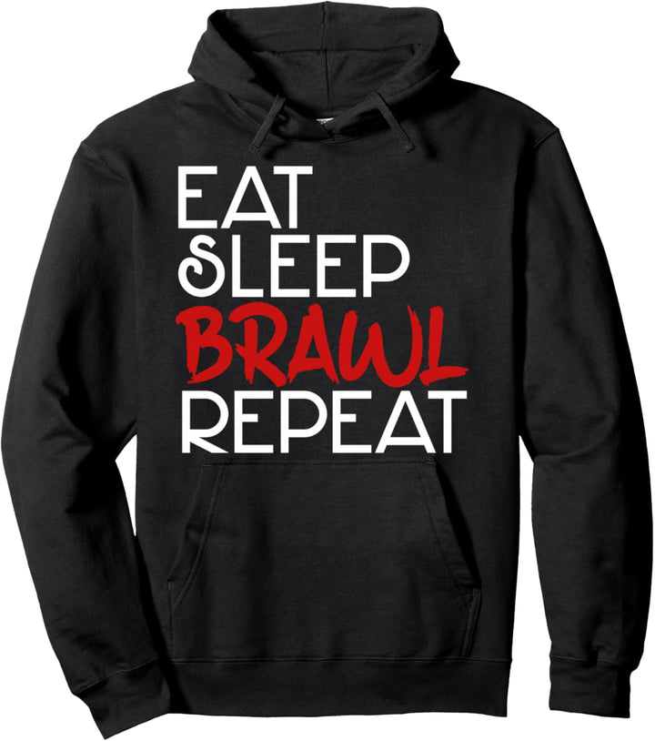 Eat Sleep Brawl Repeat Gamer Zocker Game Kinder Star Pullover Hoodie