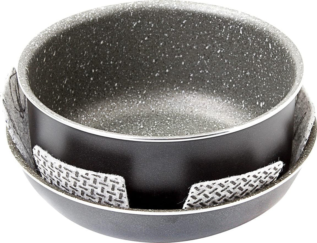 BRUNNER Unisex – Erwachsene Camping Zubehör Alu-Topfset Pirate Vacublock 9-TLG, Multicolor, Einheits