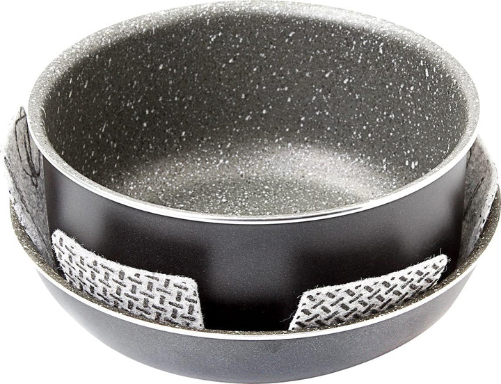 BRUNNER Unisex – Erwachsene Camping Zubehör Alu-Topfset Pirate Vacublock 9-TLG, Multicolor, Einheits