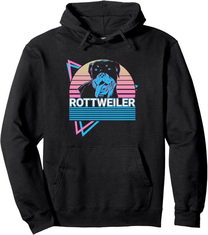 Rottweiler Retro Pullover Hoodie