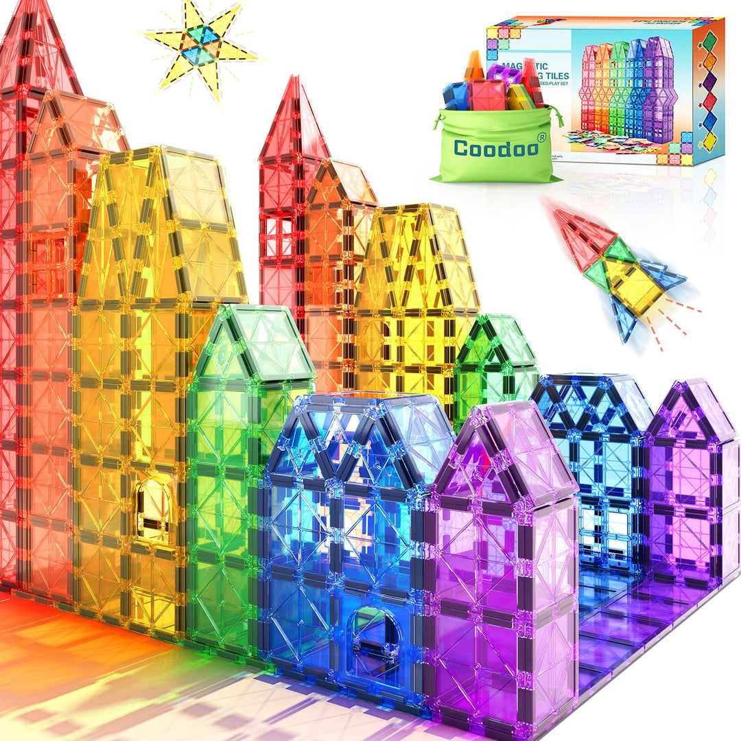 Magnetische Fliesen Kinderspielzeug STEM Magnet Spielzeug für Kleinkind Magnetische Blöcke Bauspielz