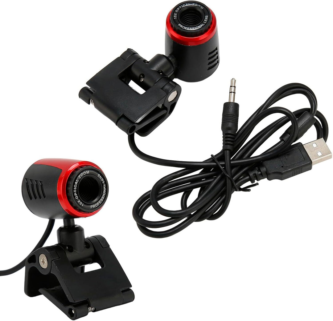 KIMISS USB2.0 mit MIC, Kamera Cam 360 Grad für Computer Nachtsicht Webcam HD Webcam Web Computer Kle