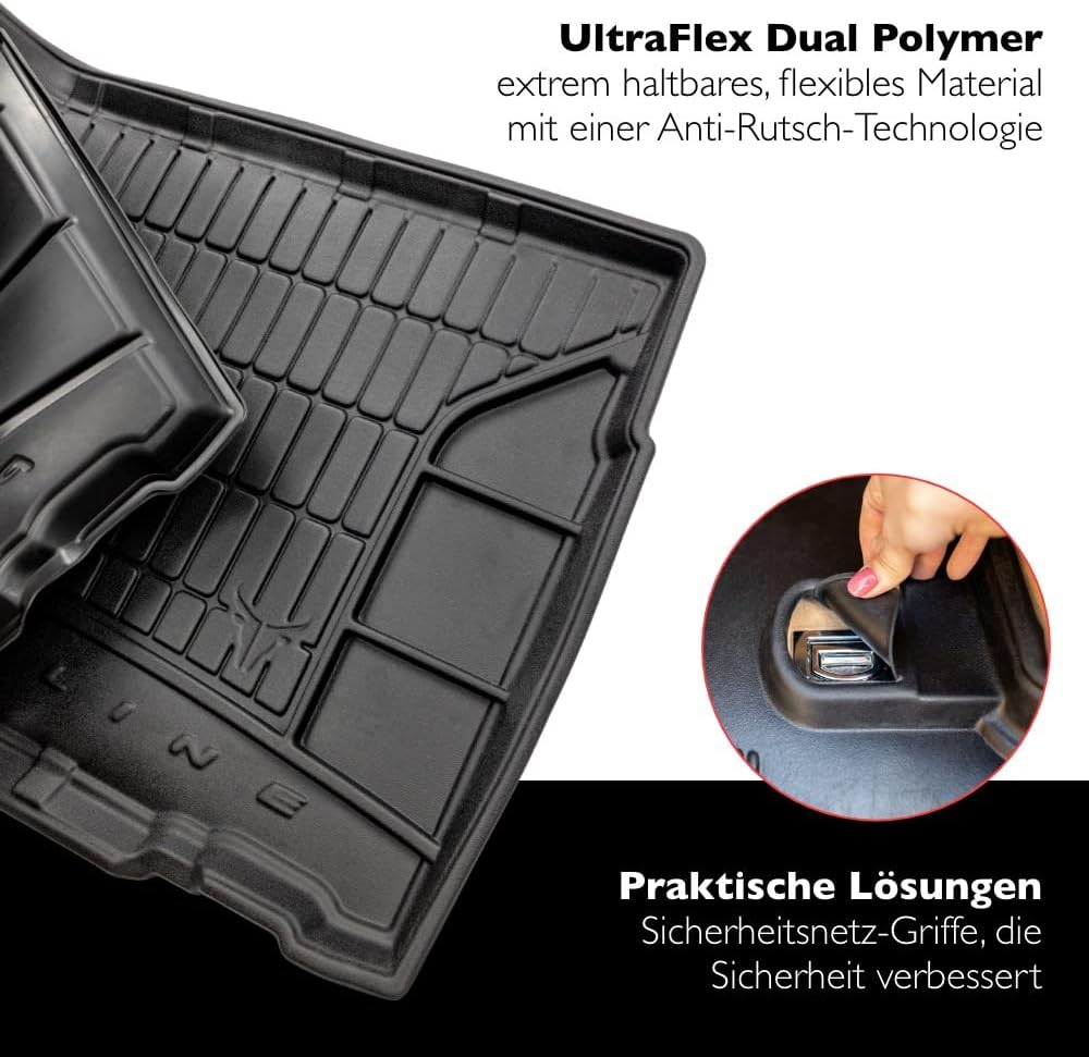 FROGUM ProLine 3D Gummimatte Exklusive Auto Kofferraummatte Kofferraumwanne für Peugeot 2008 I 2013-