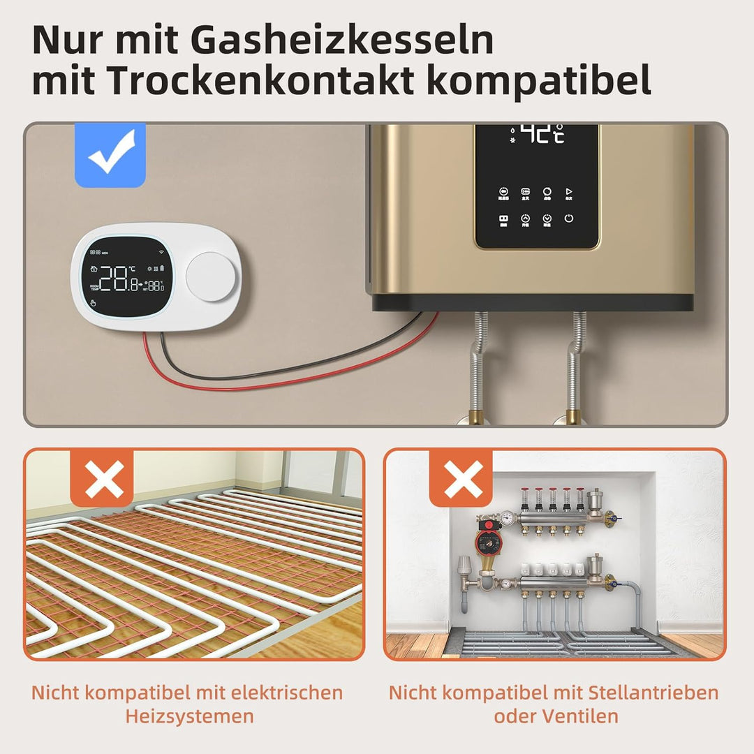 AVATTO Thermostat für Elektrische Fussbodenheizung Smart WiFi Thermostat Programmierbar Raumthermost