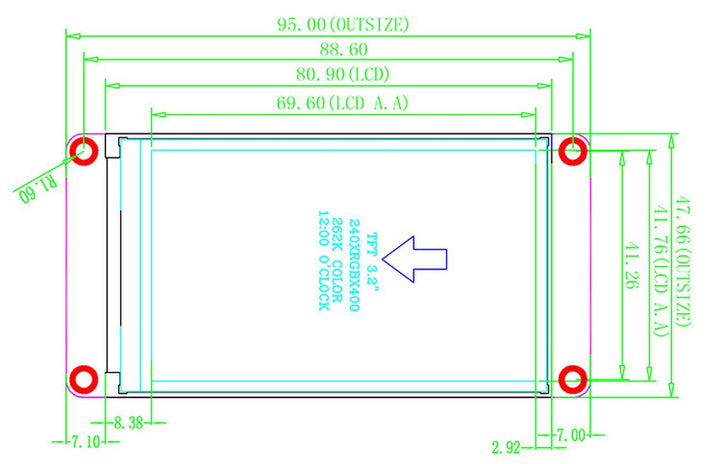 Aihasd English Nextion 3.2" TFT 400X240 Resistive Touch Screen Display HMI LCD Display Module TFT To