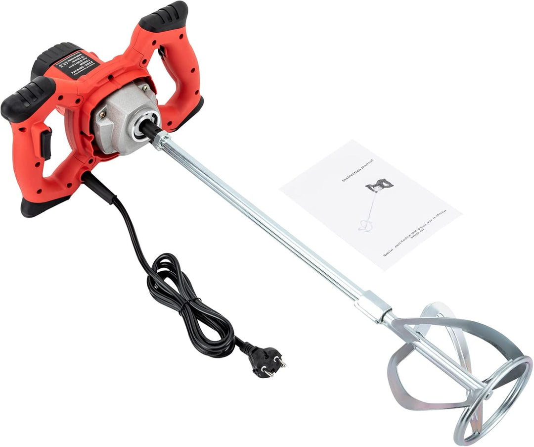 Professioneller 1500W Rührwerk Mörtelrührer | Elektrischer Handmixer für Zement, Beton, Fliesenklebe