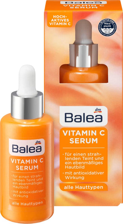 Balea Serum VITAMIN C für ein ebenmässiges Hautbild und einen strahlenden Teint mit antioxidativer W