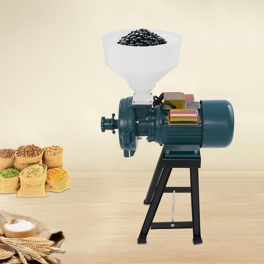 2200W Elektrische Getreidemühle,mit Drehknopf zur Einstellung des Mahlgrads, Kühlabdeckung und freis