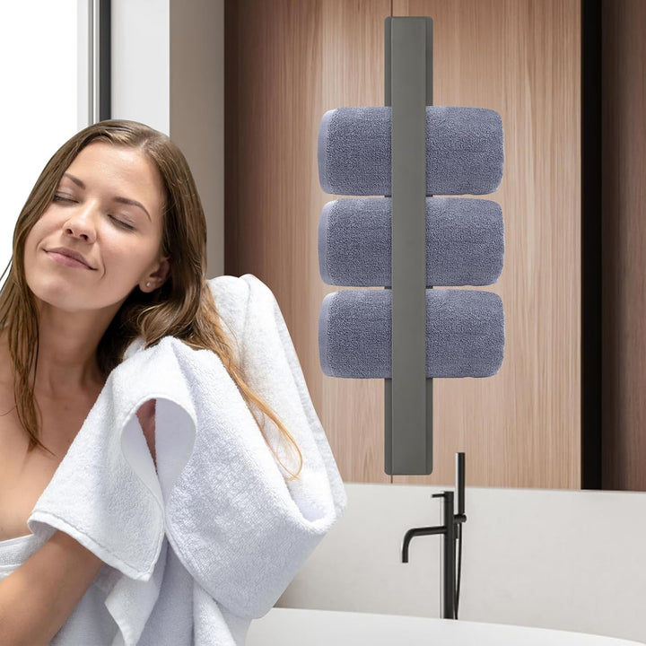Badezimmer Handtuchstange Handtuchstange Selbstklebend oder Schraubmontage Edelstahl Wandmontierter