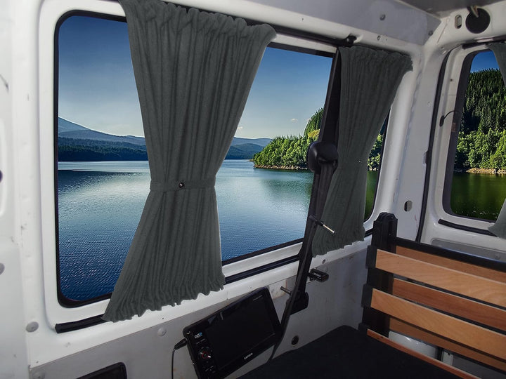 BREMER SITZBEZÜGE Mass Gardinen Vorhänge Sonnenschutz kompatibel mit VW T4 Transporter Caravelle Lan
