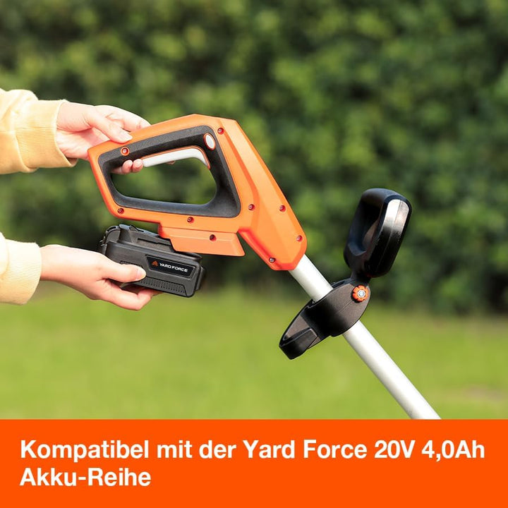 Yard Force 20V Akku-Terrassenreiniger LW CPC1, 4.0Ah Lithium-Ionen-Akku, 200mm Arbeitsbreite, einste