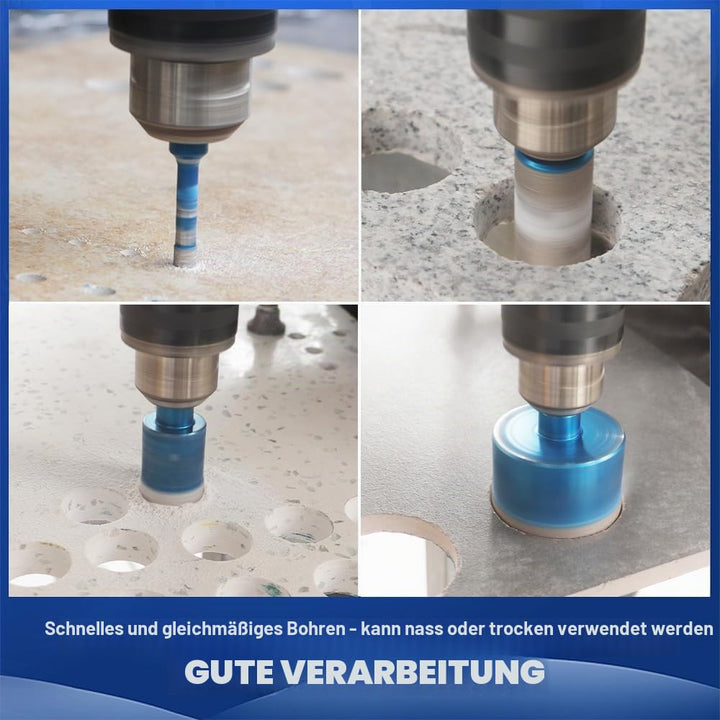 Diamantbohrer Fliesenbohrer Set - BRSCHNITT Diamantbohrer Diamant Fingerfräser für Keramik, Granit,