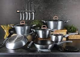 Berlinger Haus Moonlight Edition 12+2 Stück Kochgeschirr Set, Moonlight Edition BH/6021 gray Edelsta