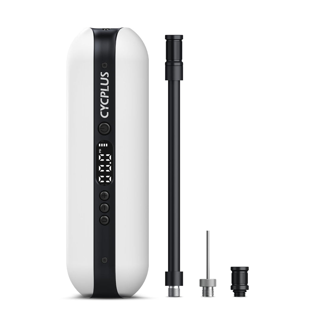 CYCPLUS Luftpumpe 150PSI Elektrischer Kompressor Tragbar Fahrradpumpe Mini Reifenpumpe mit Digital L