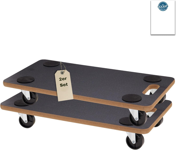 Transportroller 2er-Set bis 200kg - Möbelroller mit 360° Lenkrollen, rutschfest & robust - Transport