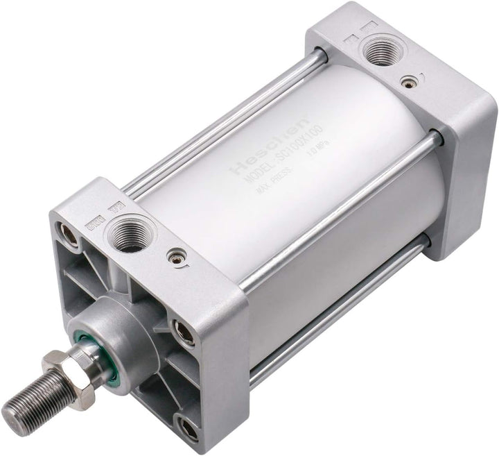 Heschen Pneumatischer Standard-Luftdruckzylinder, SC 100-100, PT1/2 Anschluss, 100mm Bohrung, 100mm