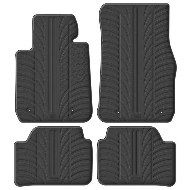 Satz Gummimatten kompatibel mit BMW 1er F20/F21 2011-2019 (T Profil 4-teilig + Montage-clips) Fussma