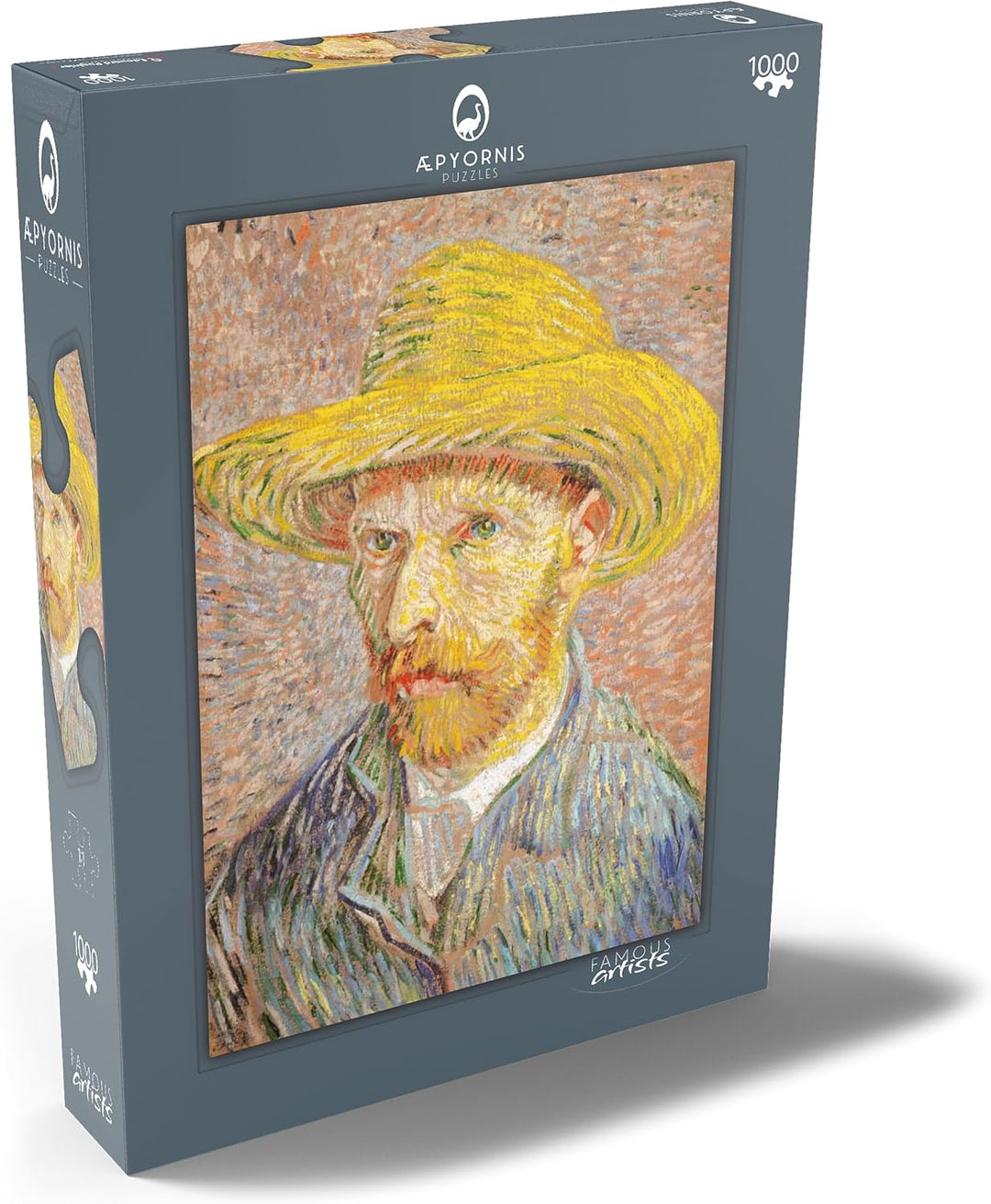 Self-Portrait with a Straw Hat (1887) by Vincent Van Gogh - Premium 1000 Teile Puzzle - MyPuzzle Son