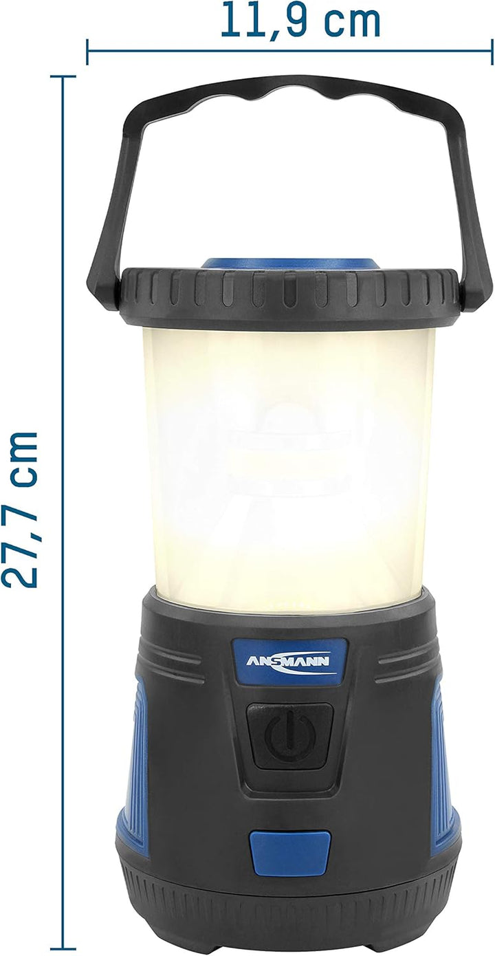ANSMANN Campinglampe LED Campingleuchte Camping Laterne Licht 600 Lumen, 360°-Strahlwinkel, stufenlo