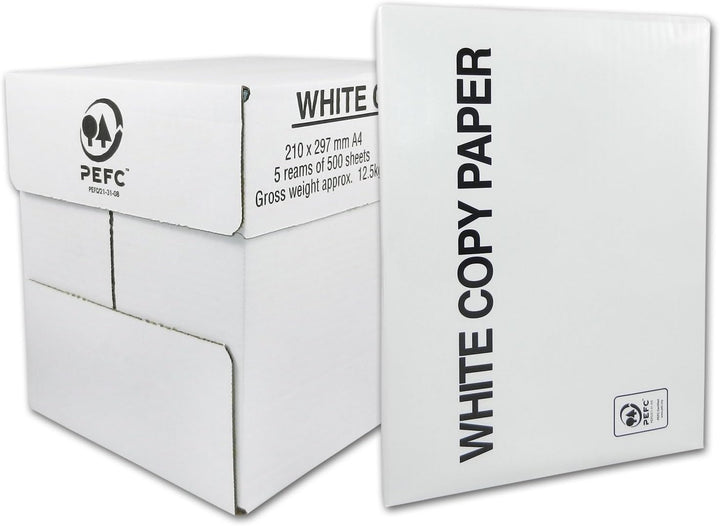 Kopierpapier 2500 A4 Blatt weiss 80 g/m² 2500 SEITEN BLATT KOPIERPAPIER DRUCKERPAPIER PAPIER weiss A