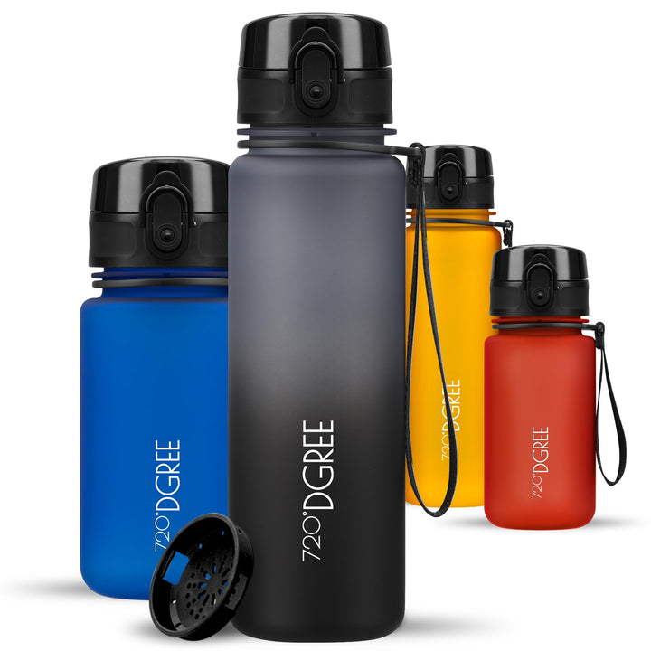 720°DGREE Trinkflasche Kinder 500ml “uberBottle“ softTouch +Sieb - Auslaufsicher, BPA-Frei - Flasche