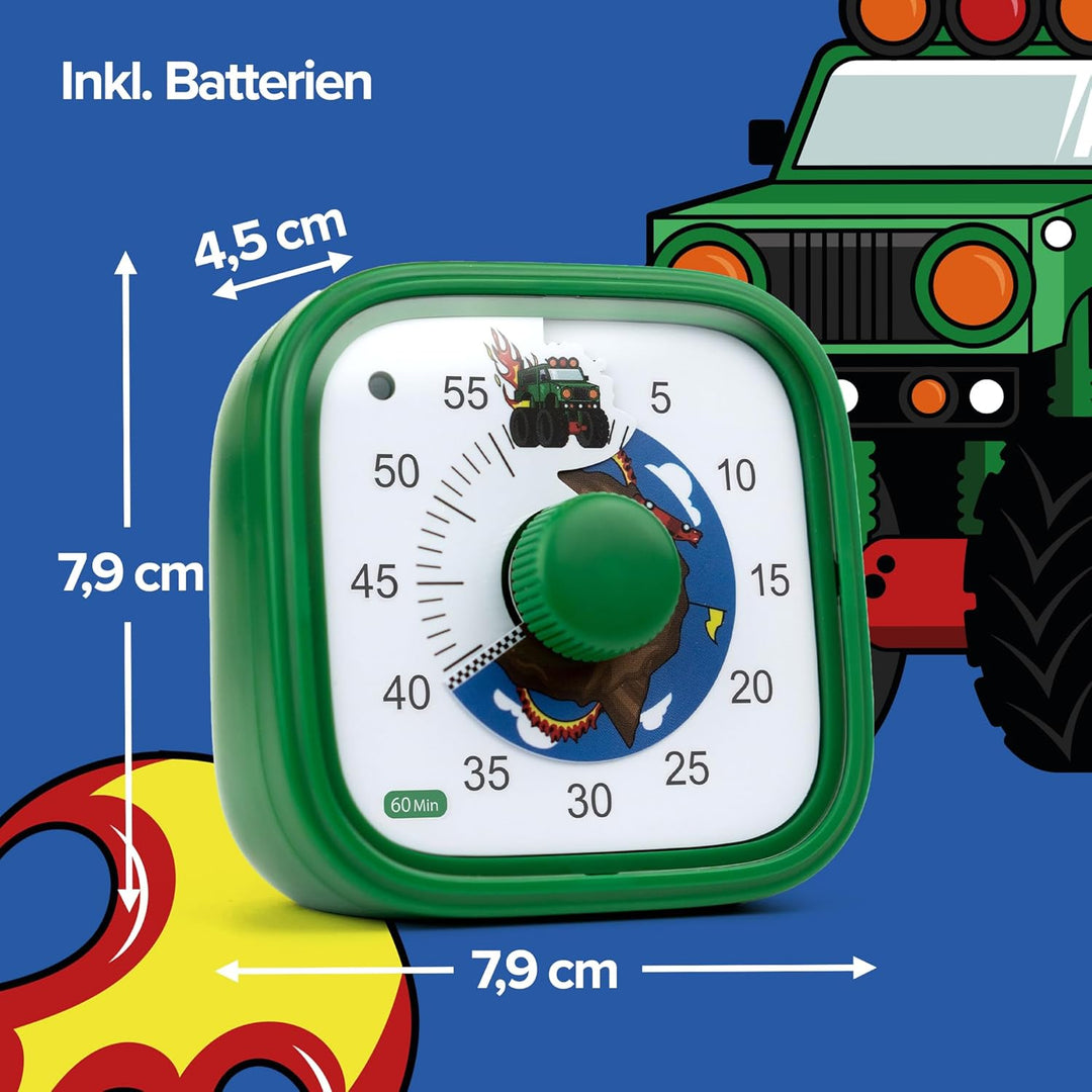Visueller Timer für Kinder – TickTock Monster Truck – Zeitmanagement-Tool – 60 Minuten Countdown –