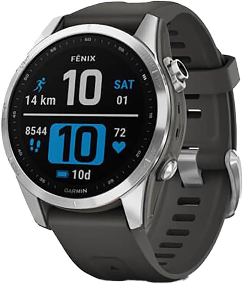 Garmin fenix 7 – GPS-Multisport-Smartwatch mit Farbdisplay und Touch-/Tastenbedienung, TOPO-Karten,