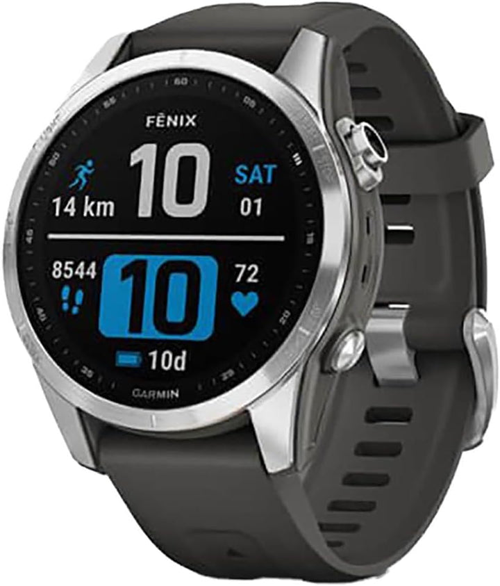 Garmin fenix 7 – GPS-Multisport-Smartwatch mit Farbdisplay und Touch-/Tastenbedienung, TOPO-Karten,