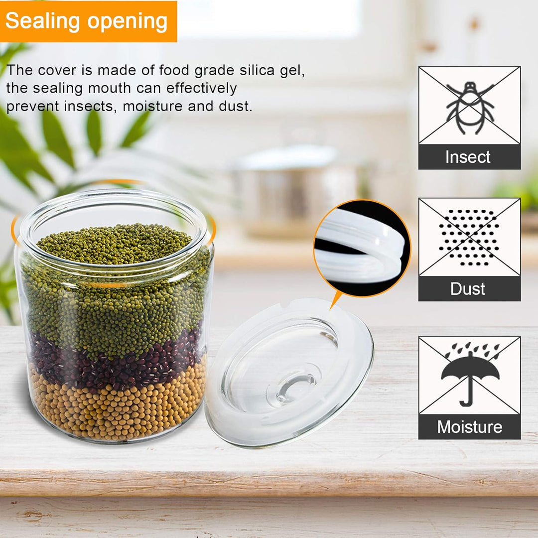 MASTERTOP Vorratsgläser mit Deckel 3,9 Liter, Luftdicht Glasbehälter mit Deckel, Breiter Vorratsdose