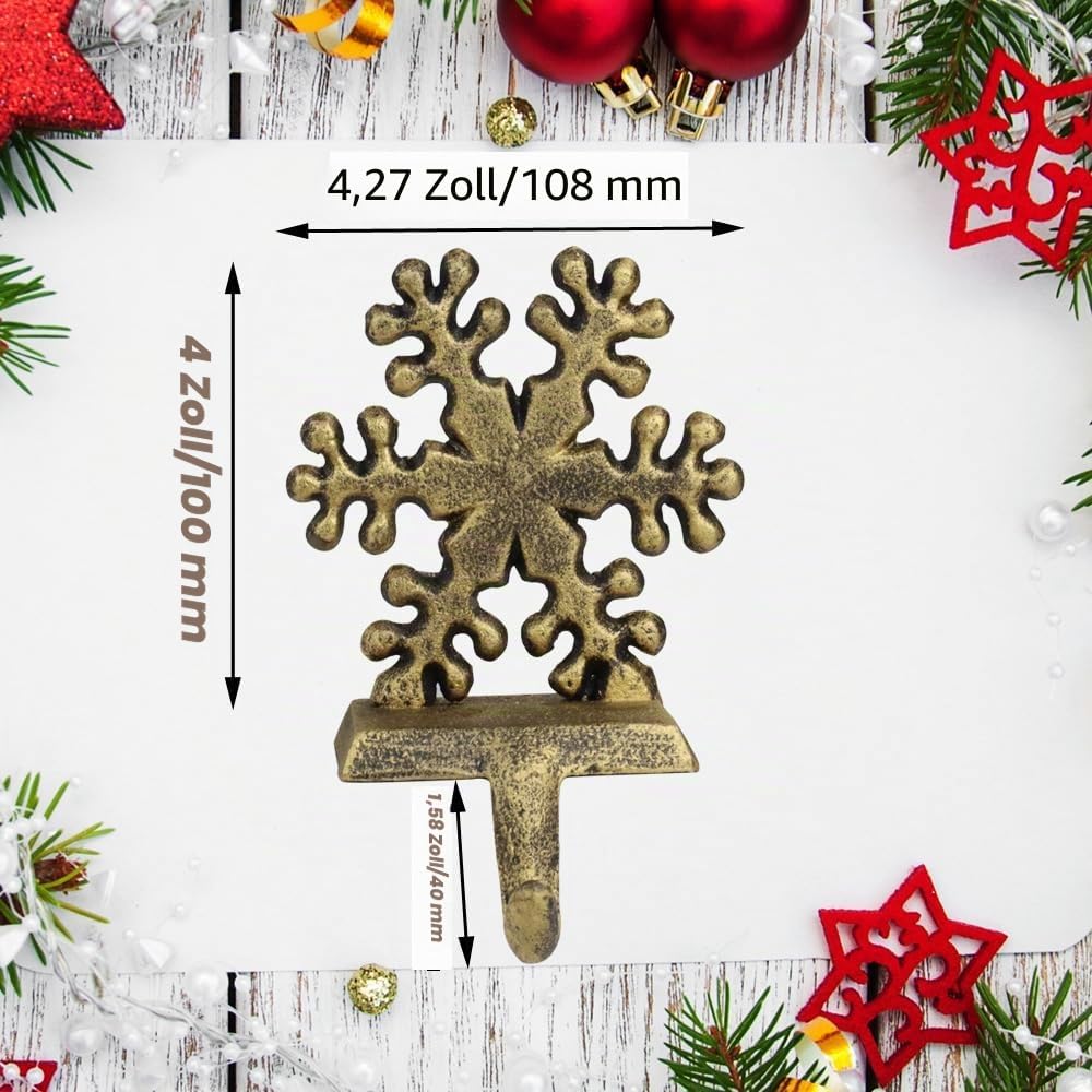 YWZHENYU Weihnachtsstrumpfhalter, langlebige Strumpfaufhänger für Kaminsims, Kamin, Strumpfhaken für