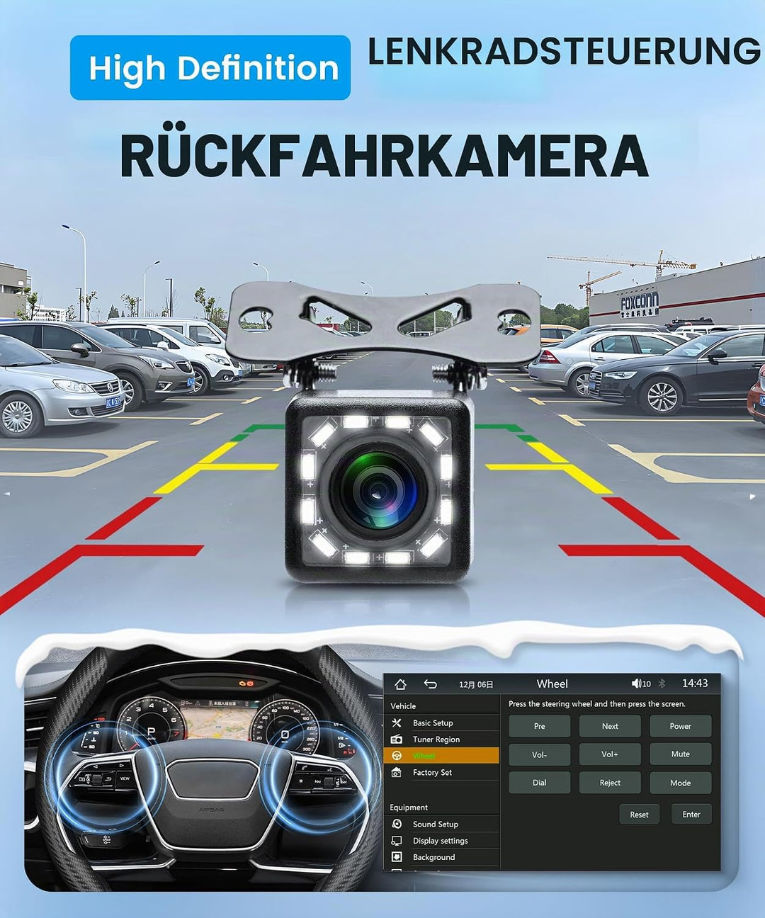 Rimoody Autoradio 1 Din mit Wireless Carplay Android Auto IOS/Android Mirror Link Bluetooth 5.2, 7 Z