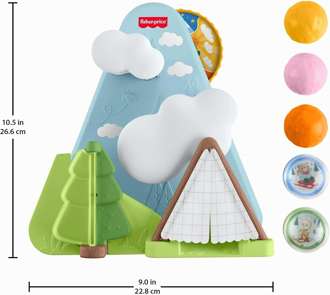 Fisher-Price Babyspielzeug Camping-Freunde Kullerberg, Aktivitätsspielzeug zum Hinterherkrabbeln für