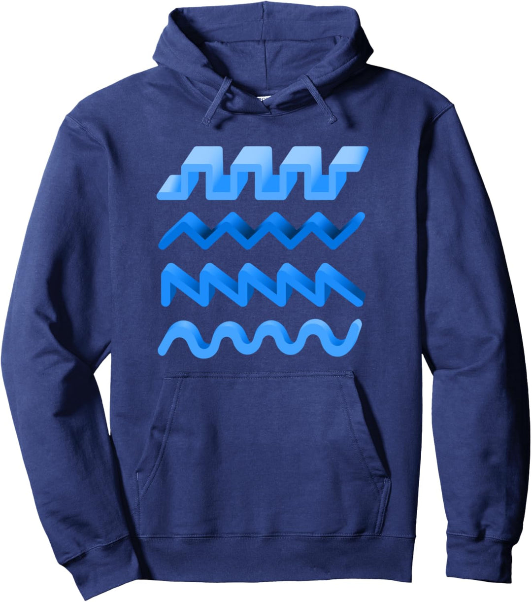 Synthesizer Waveform Pullover Hoodie