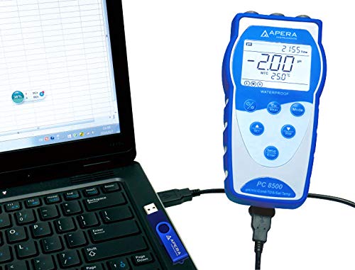 Apera Instruments EC8500 tragbares Leitfähigkeits-/TDS-/Salzgehalt-Messgerät Leitfähigkeit/TDS/Salzg